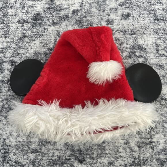 Vintage Disney Mickey Ears Santa Hat Christmas Goofys Hat Company Red Holiday - Picture 1 of 11